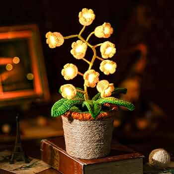 Crochet Lamp with Colorful Light