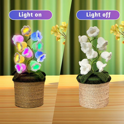 Crochet Lamp with Colorful Light