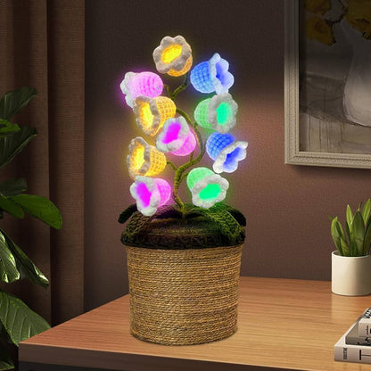 Crochet Lamp with Colorful Light